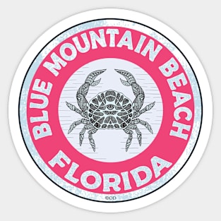 Blue Mountain Beach Florida Crab 30A 30 A Emerald Coast Walton County Sticker